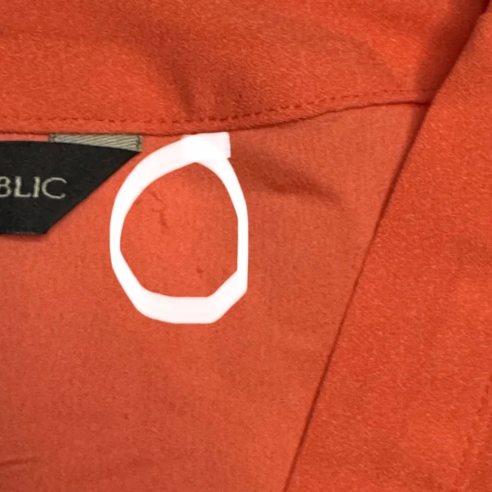 Blouse V-Neck Cap Sleeve Coral Orange S Banana Republic‎ Crepe Top 1764639